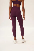 long leggings pocket - plum - collab zürich