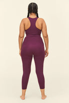 long leggings compressive - plum - collab zürich
