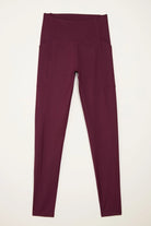 long leggings pocket - plum - collab zürich