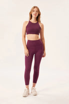 long leggings pocket - plum - collab zürich