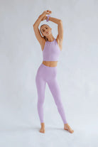 long leggings compressive - lilac - collab zürich