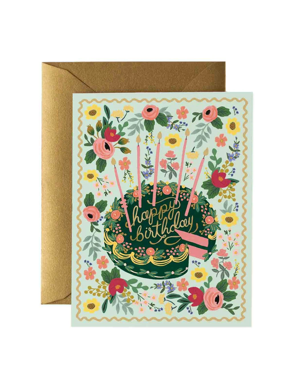 Card - Floral Cake Birthday - collab zürich