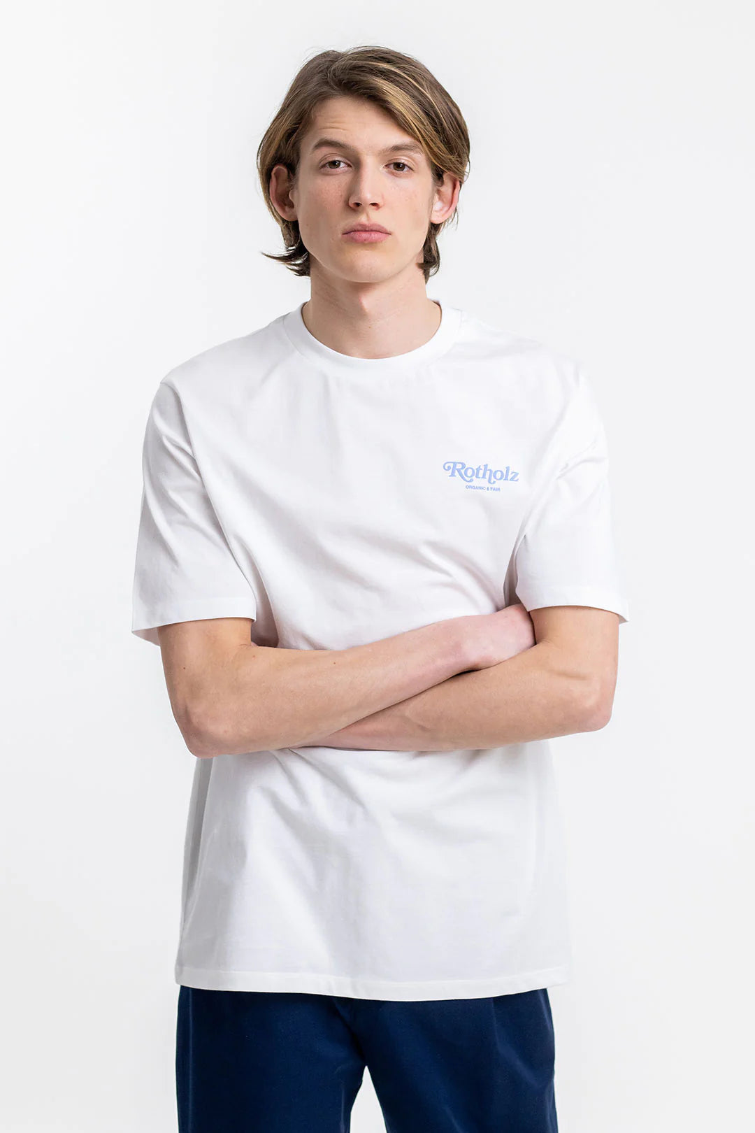 Unisex Cotton T-Shirt - Retro White - collab zürich