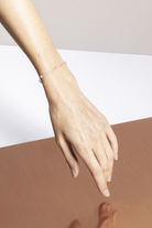 bracelet - CRYSTAL DOTS - peach moonstone - collab zürich