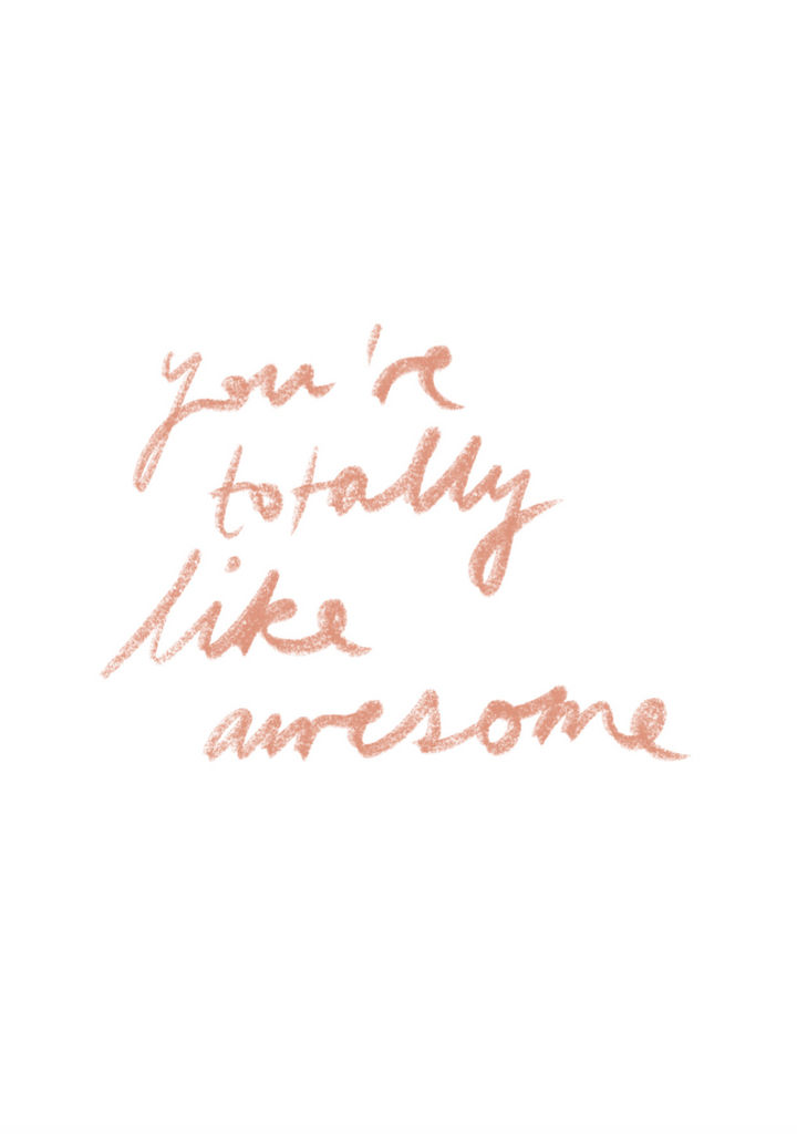 card - you're totally like awesome - collab zürich
