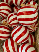 unbreakable christmas ornament - off-white red swirl ball - collab zürich