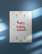postcard - happy birthday sunshine - collab zürich