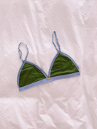 bamboo bralette - triangle - green - collab zürich