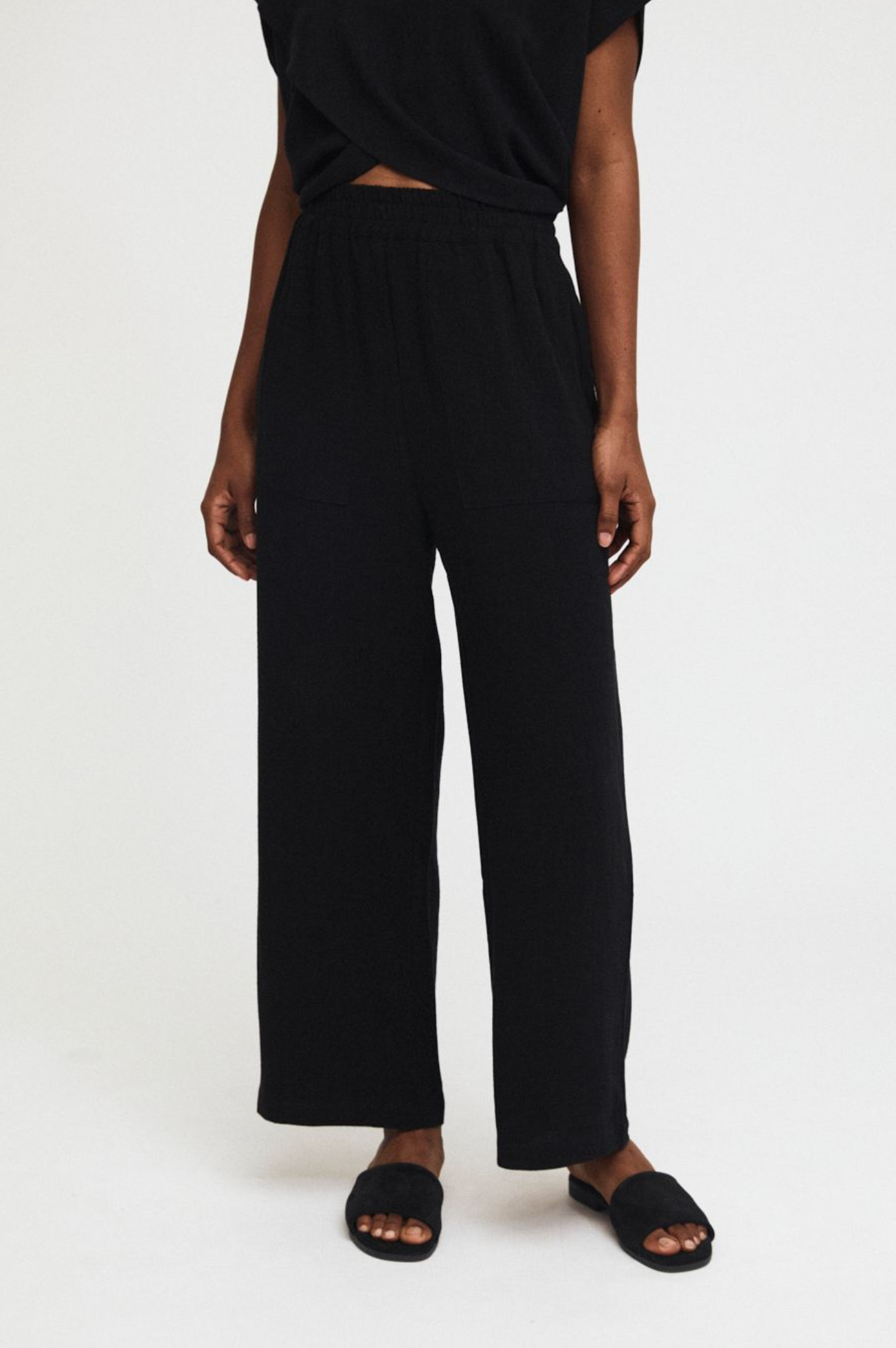 straight pants - tabita - black - collab zürich