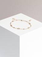 bracelet - CRYSTAL DOTS - peach moonstone - collab zürich