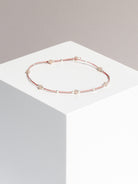 bracelet - CRYSTAL DOTS - peach moonstone - collab zürich