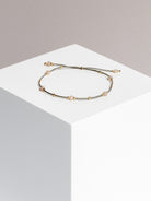 bracelet - CRYSTAL DOTS - peach moonstone - collab zürich