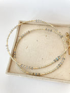 necklace - DINA moonstone - mineral grey - sale - collab zürich
