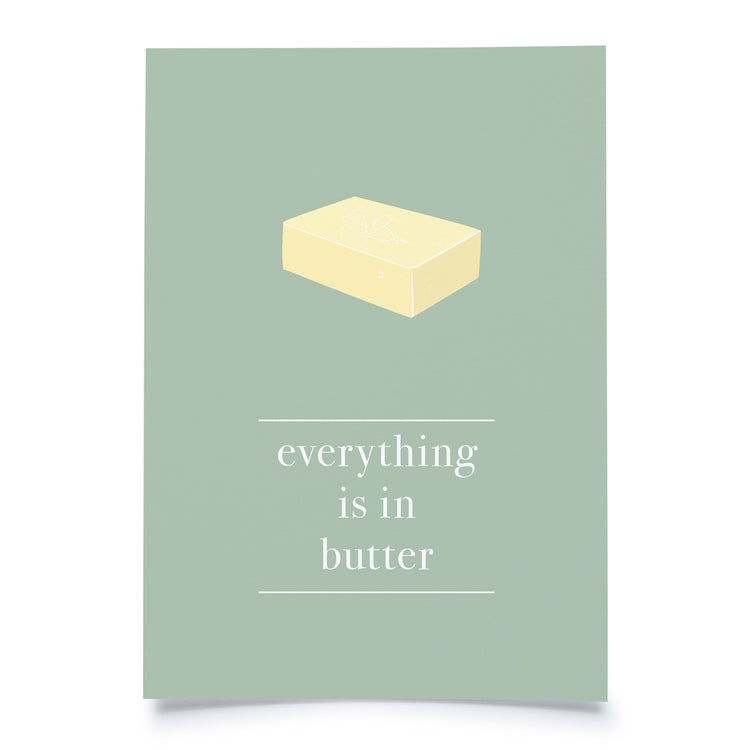 postcard - everything is in butter - collab zürich
