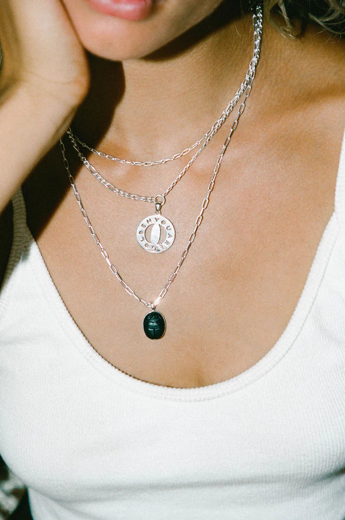 necklace - figaro choker (36cm) - silver - collab zürich