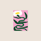 postcard - groovy pink flower - collab zürich
