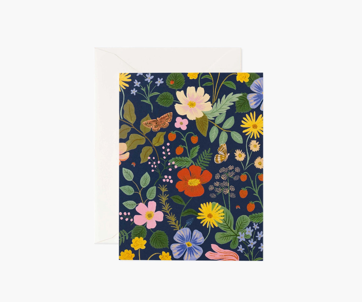 Card - Strawberry Fields Navy - collab zürich