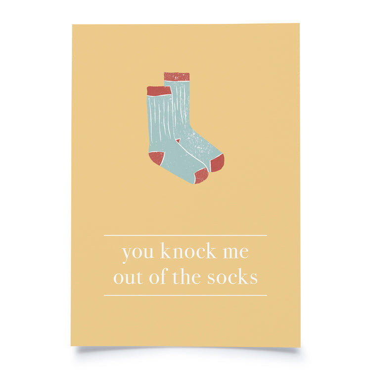 postcard - you knock me out of the socks - collab zürich