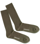 socks - ribbed olive green - collab zürich