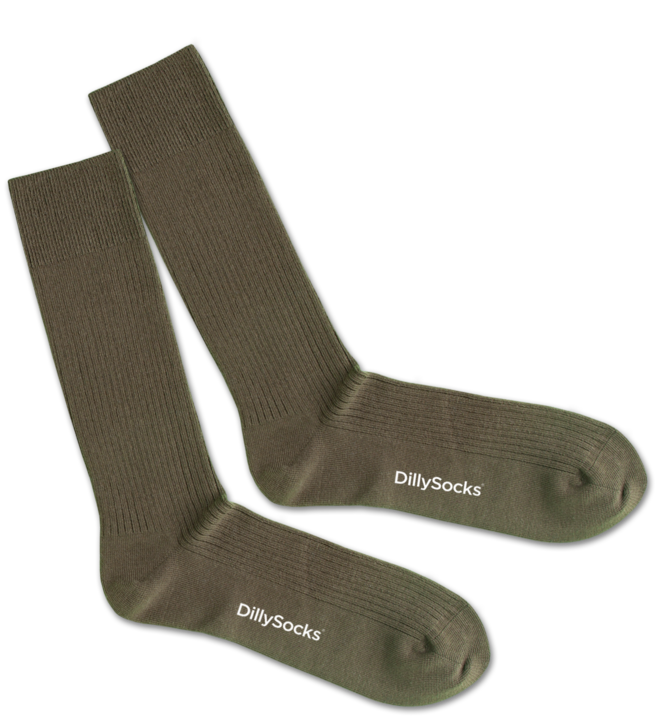 socks - ribbed olive green - collab zürich