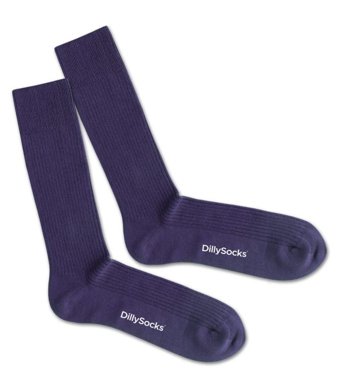socks - ribbed deep purple - collab zürich