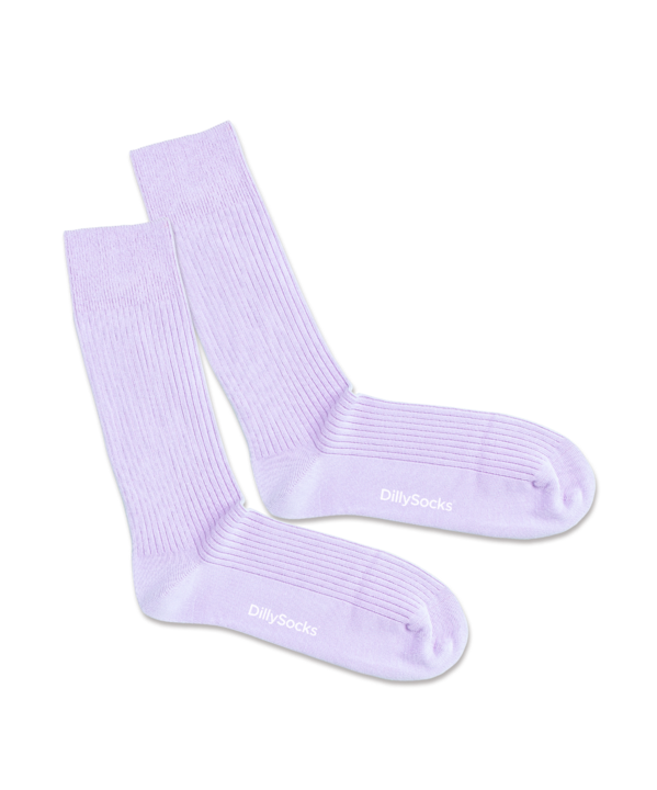 socks - ribbed lavender lilac - collab zürich