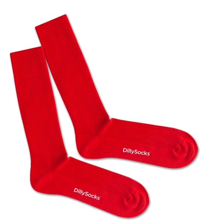 socks - ribbed ferrari red - collab zürich