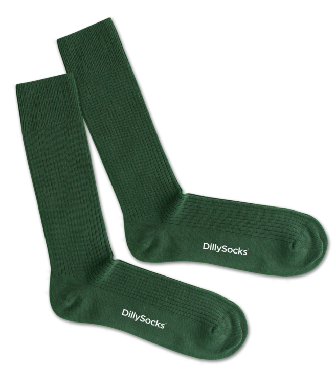 socks - ribbed forrest green - collab zürich
