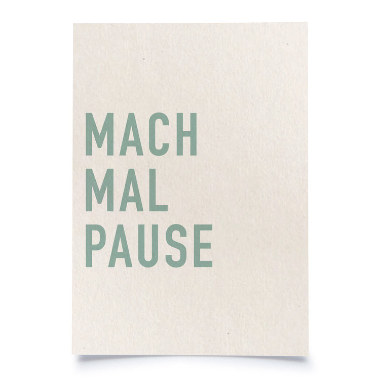 postcard - mach mal pause - collab zürich