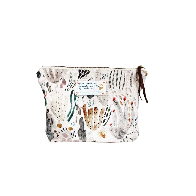 pouch - my mini succulent - organic cotton - collab zürich