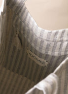 bag - NORA - light grey stripes - tassel - collab zürich