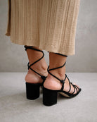 suede sandals - paloma - black - collab zürich