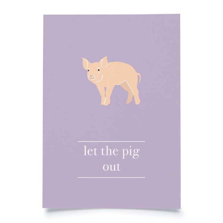 postcard - let the pig out - collab zürich