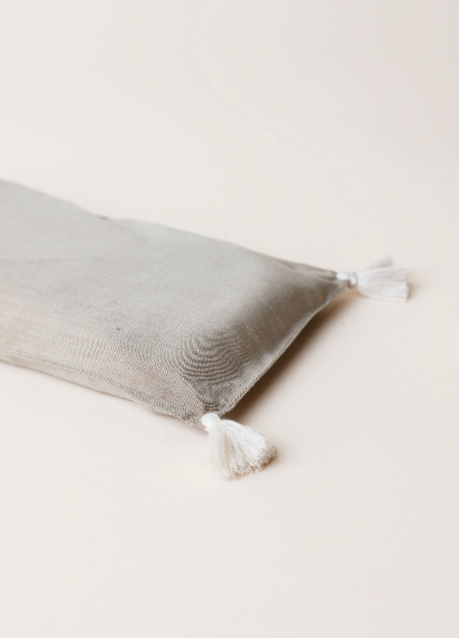 eye pillow - RAHA tassels - pine - collab zürich