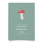 postcard - you lucky mushroom you - collab zürich